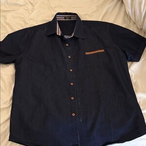Men's Navy Short Sleeve Shirt